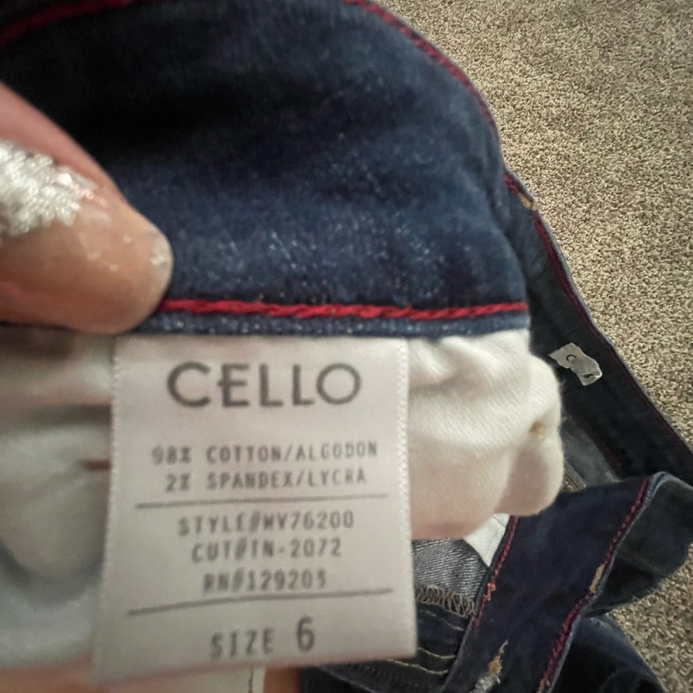 Distressed Cello jeans size 6